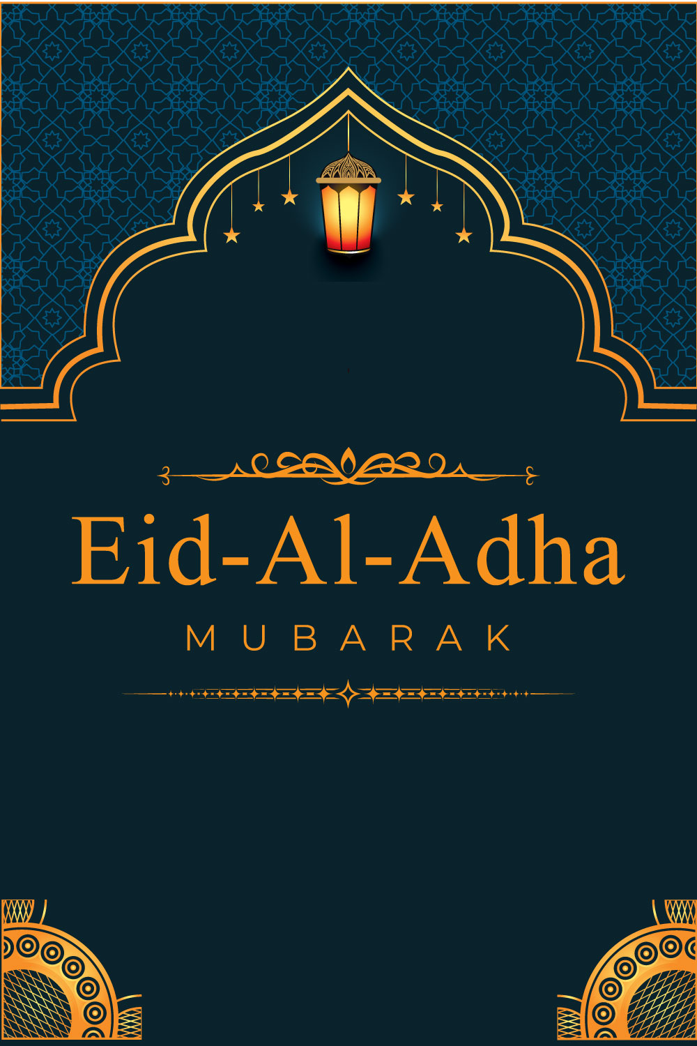 Eid Al Adha Social Media Poster Design pinterest preview image.
