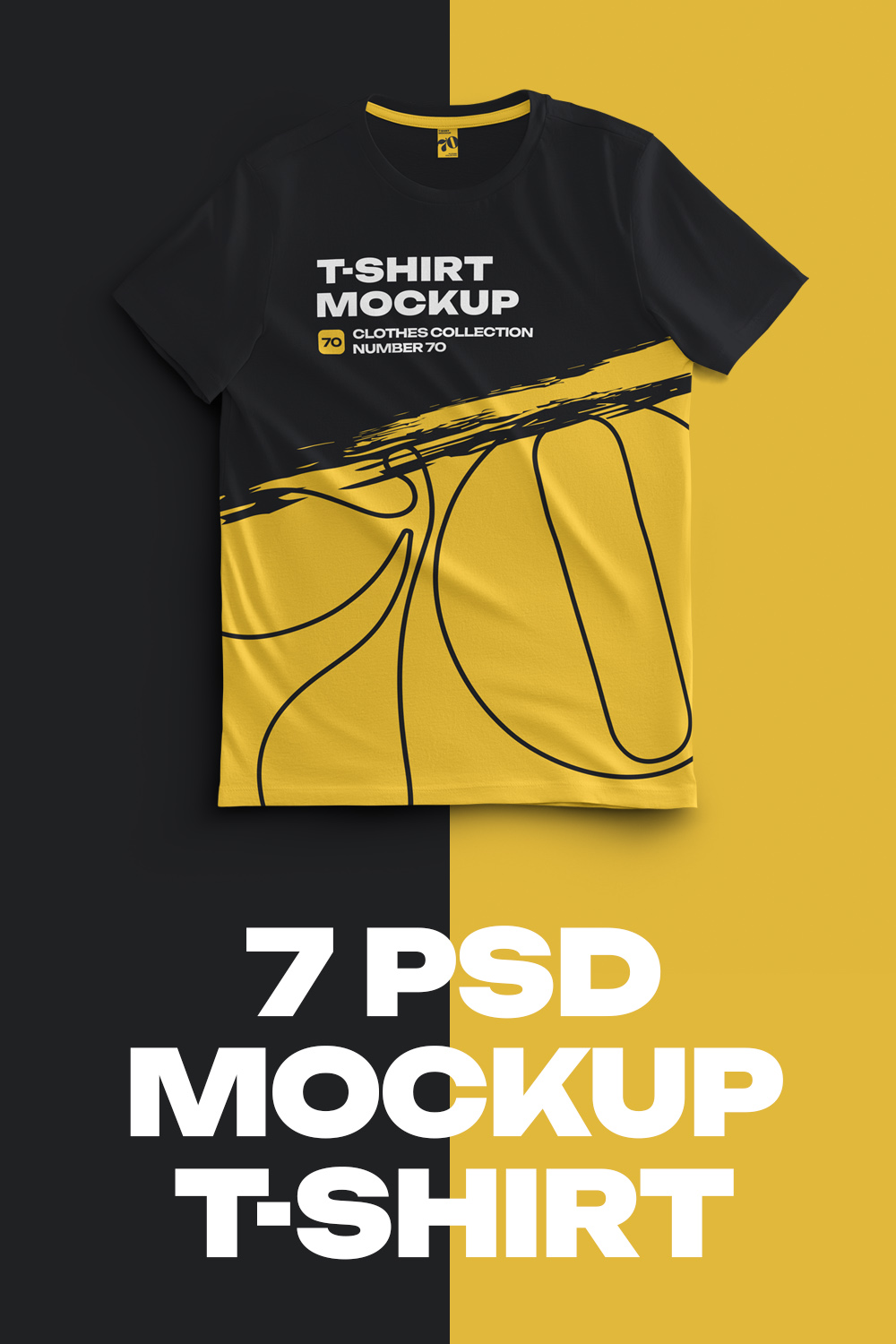 7 Mockups Classic Unisex T-Shirt pinterest preview image.