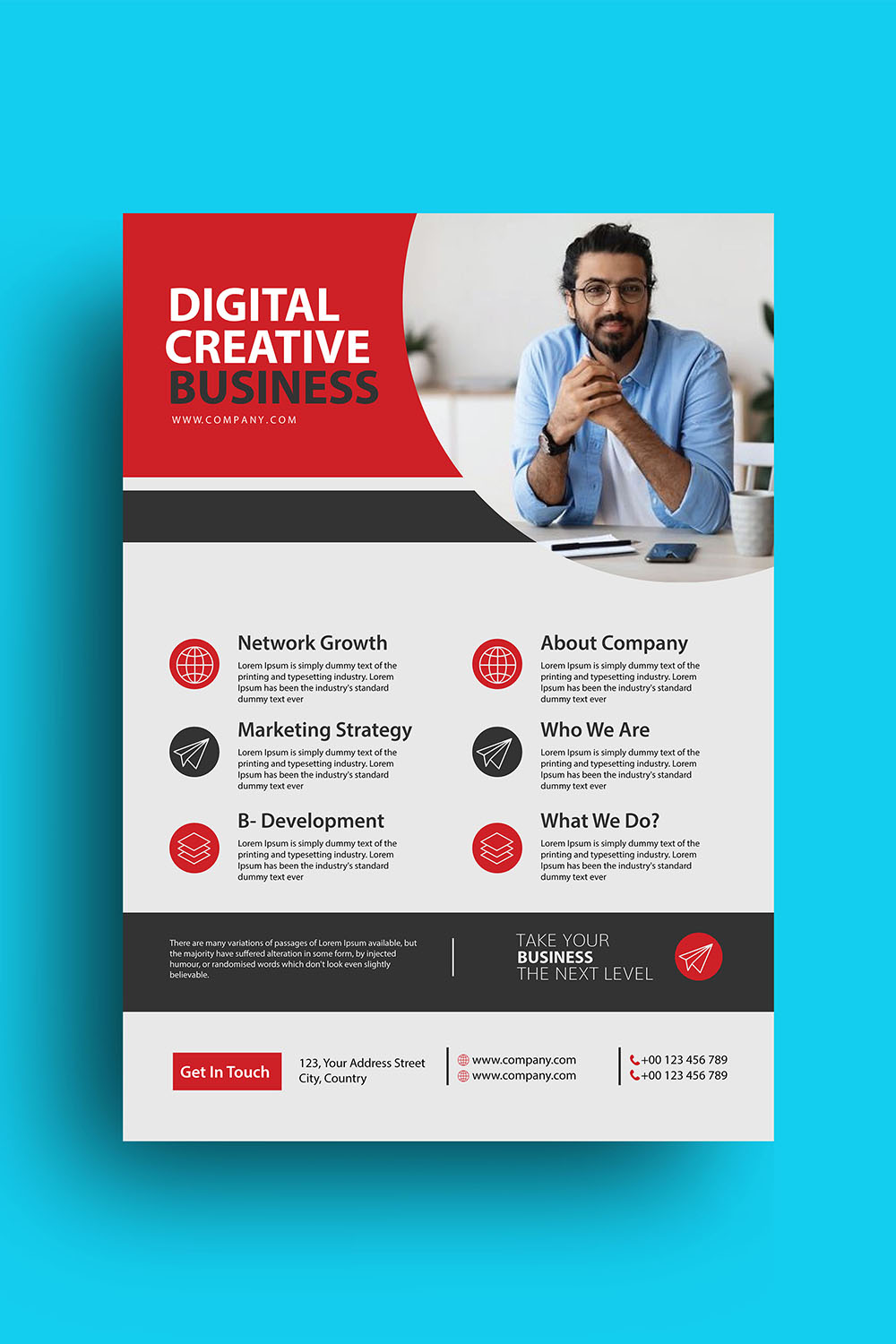 Corporate Flyer Template pinterest preview image.
