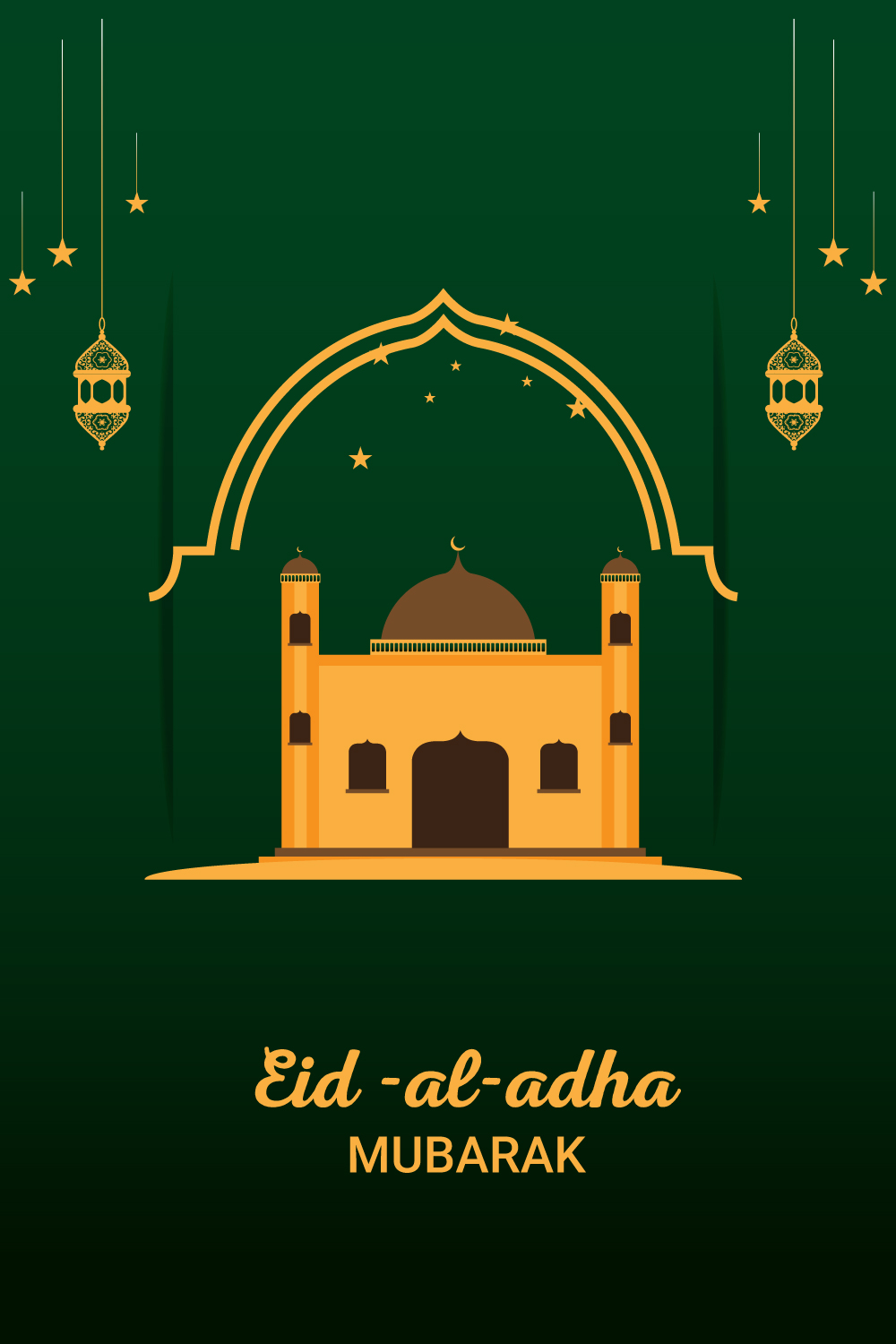 Eid-Al-Adha Social Media Post pinterest preview image.