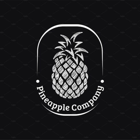 Vintage label pineapple logo vector cover image.