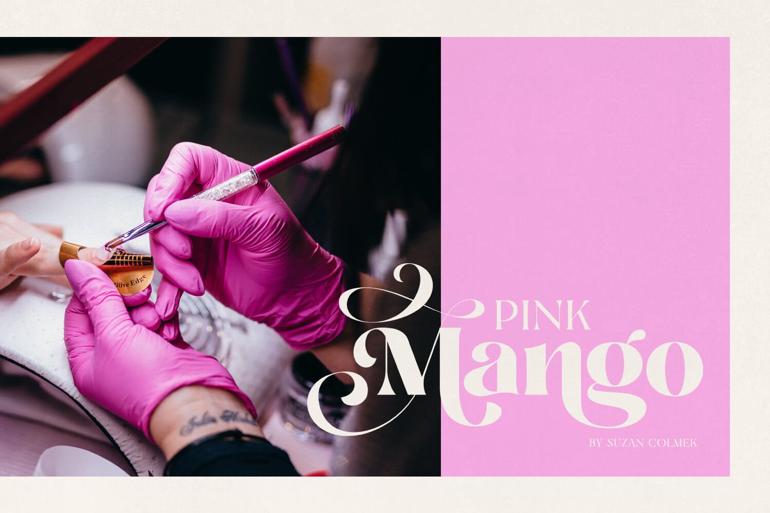 pink mango nail arts work poster 335