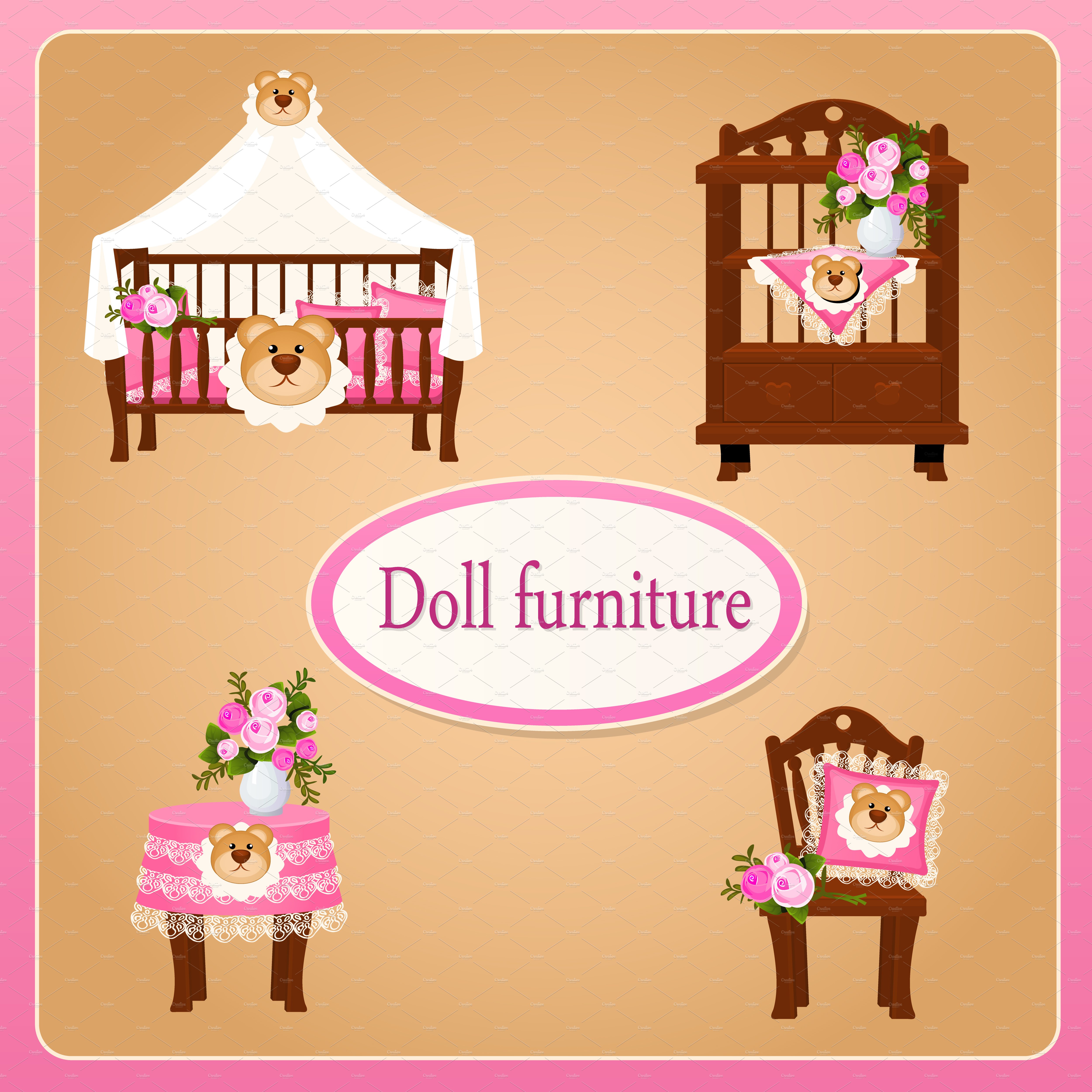 pink doll furniture 116