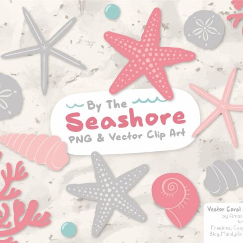 Pink & Grey Vector Seashells cover image.