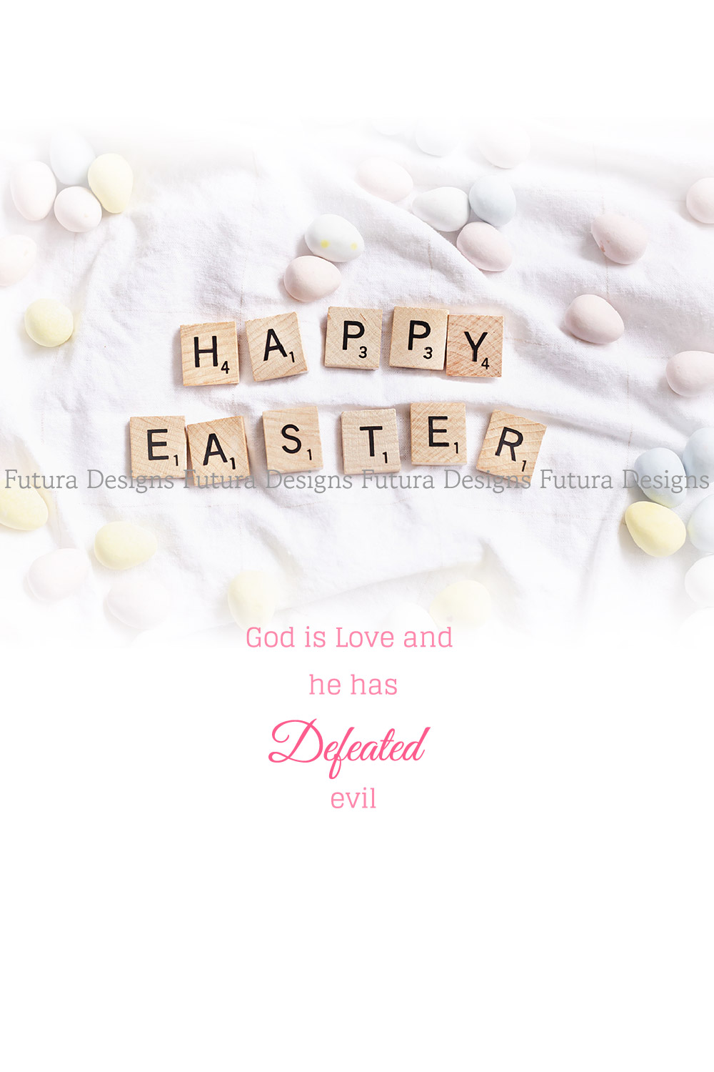 Easter greeting poster 2023 pinterest preview image.