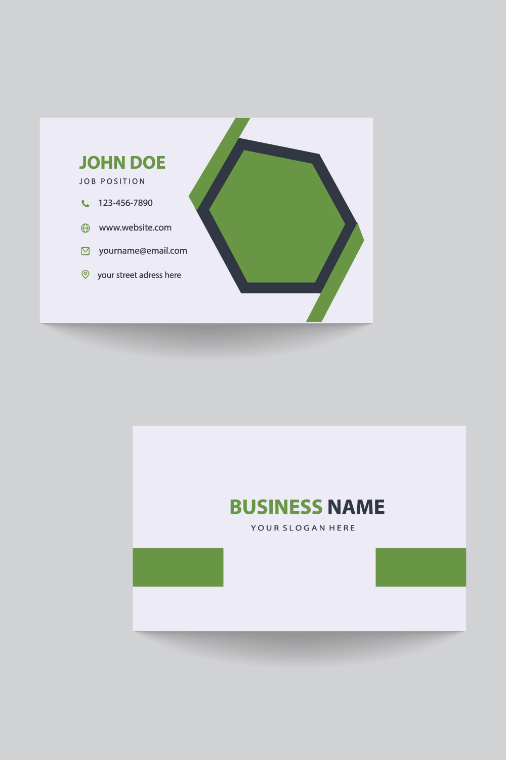 business card design vectorCorporate Business card design template creative and modern business card pinterest preview image.