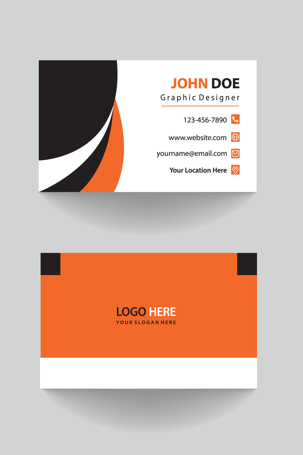 Creative modern business card design template pinterest preview image.