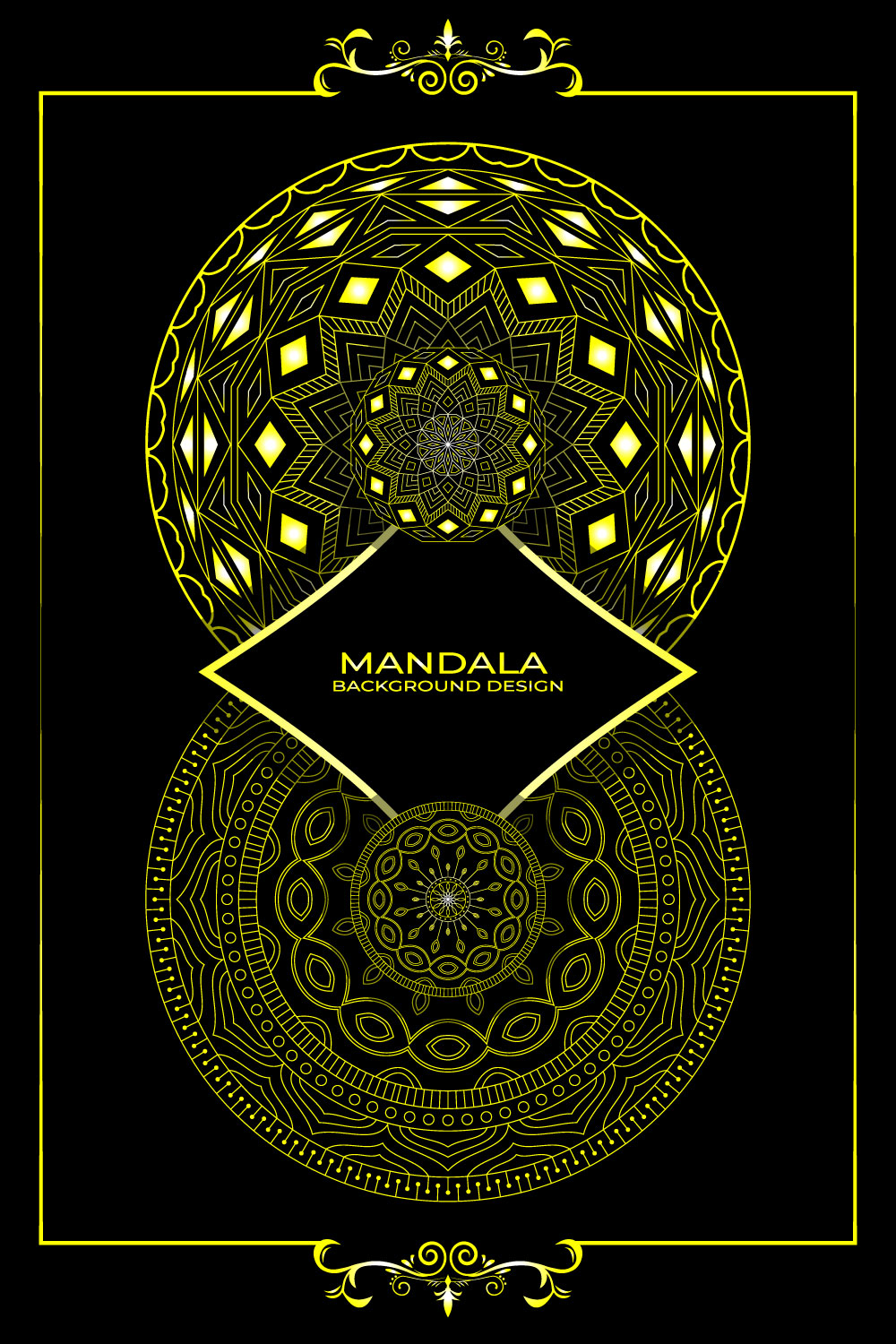 02 Mandala background pattern design pinterest preview image.