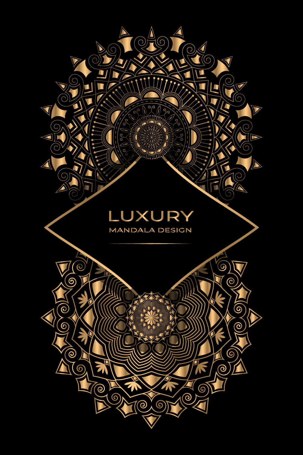 02 Luxury Mandala pattern design pinterest preview image.