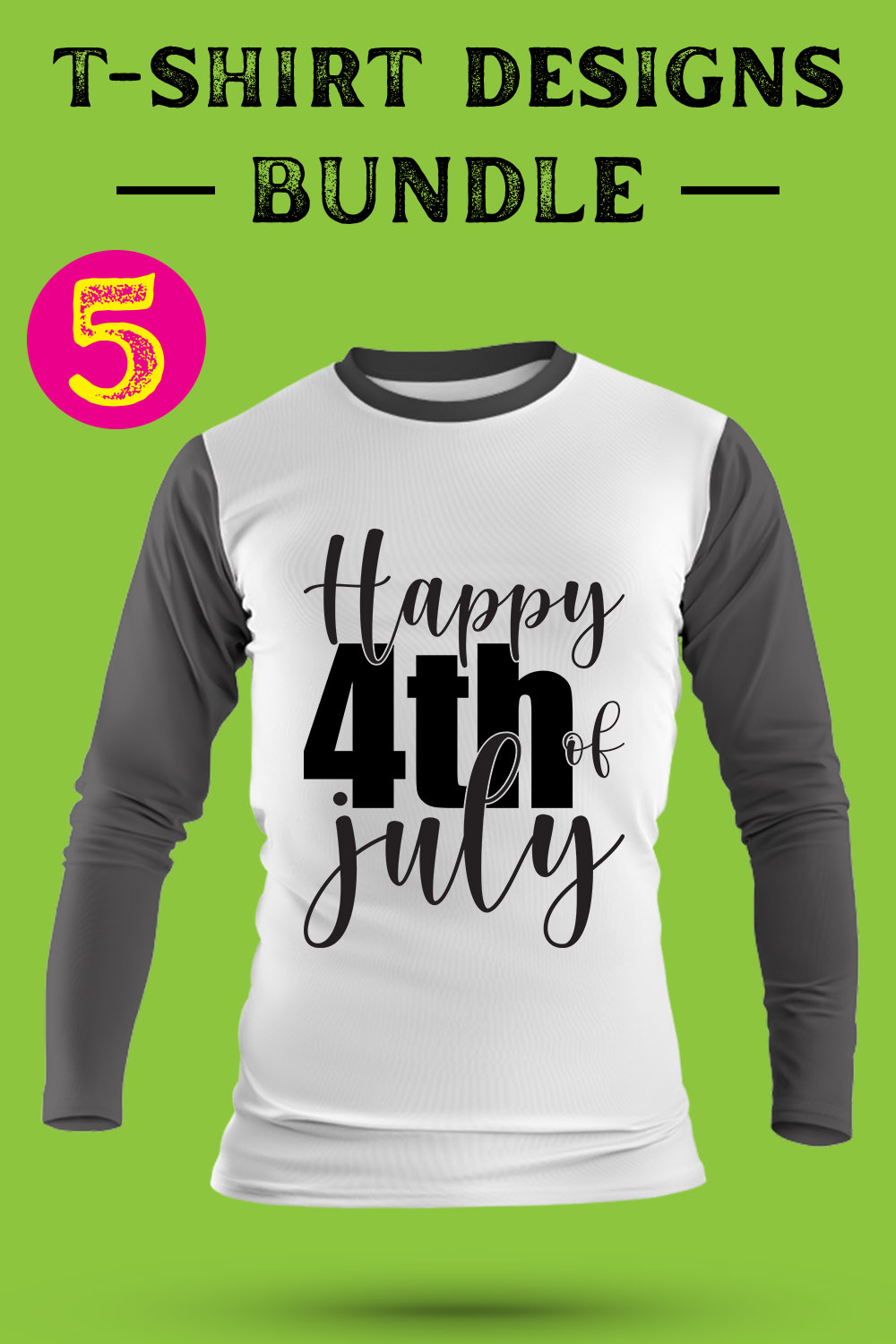 4th Of July T shirt Designs Bundle vol-4 pinterest preview image.