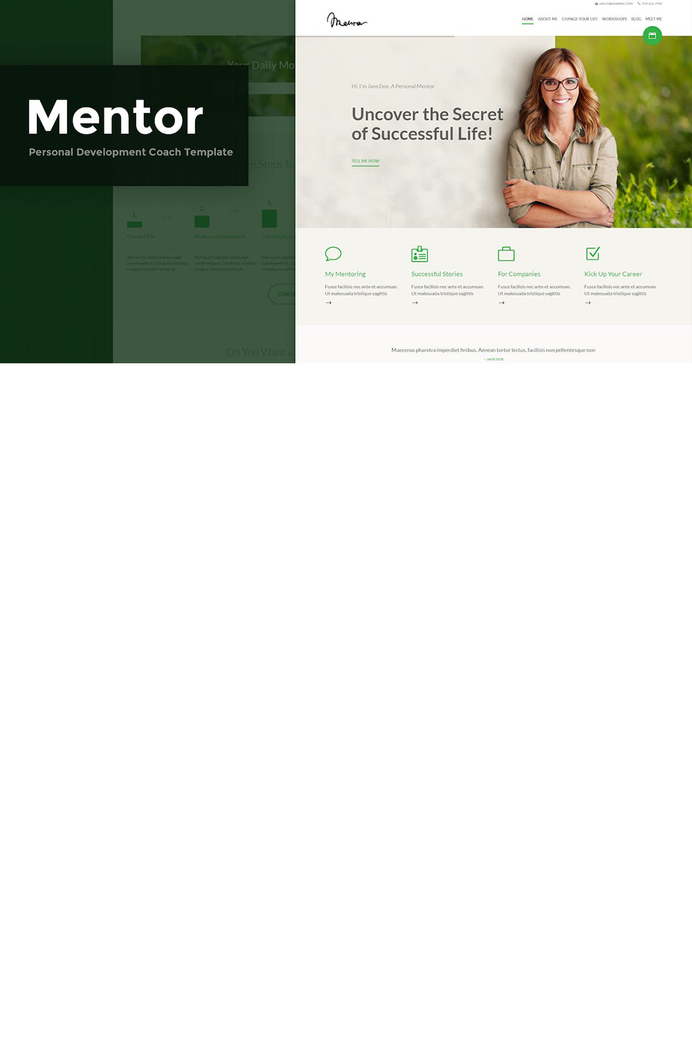 Mentor - Mentor & Coach HTML Template pinterest preview image.