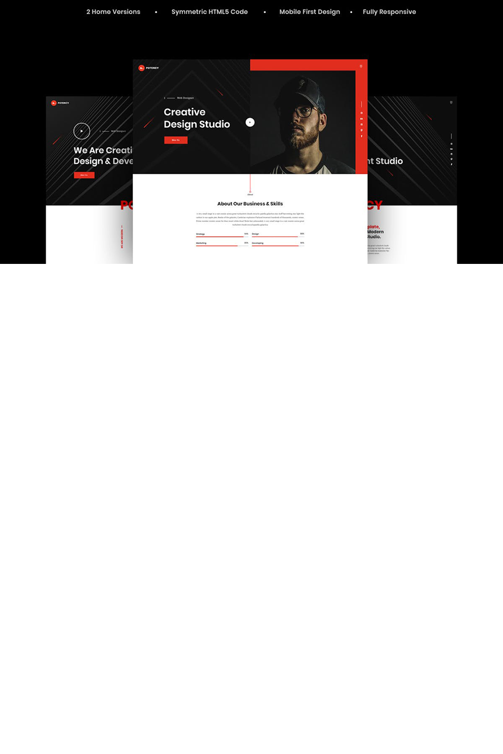 Corporate Business Website Template pinterest preview image.