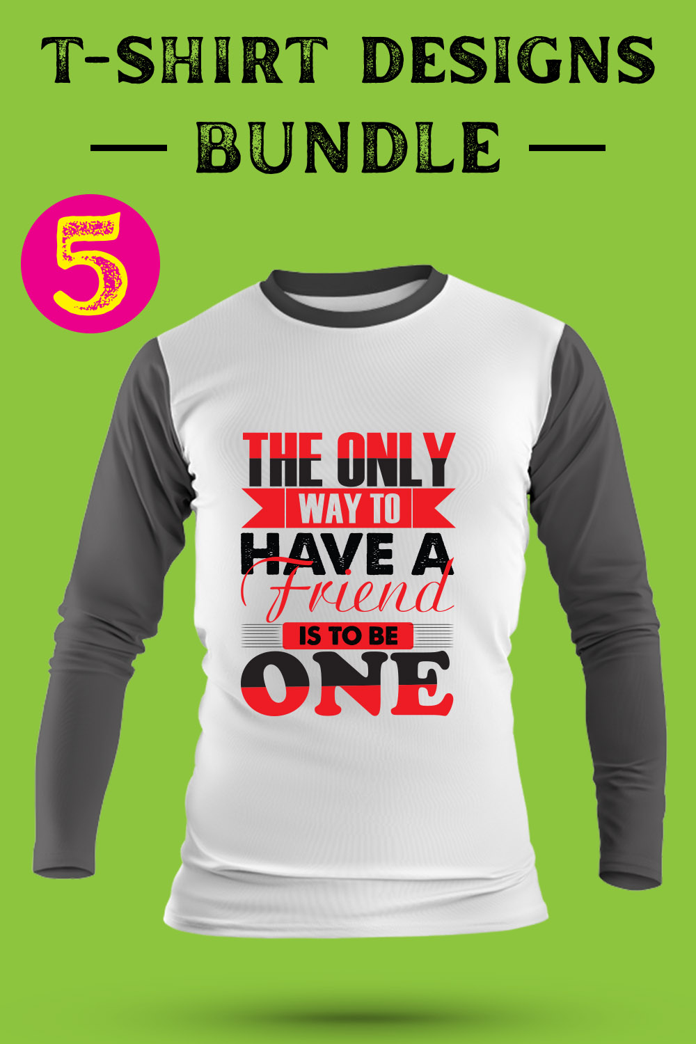 Best Friend T Shirt Designs Bundle pinterest preview image.