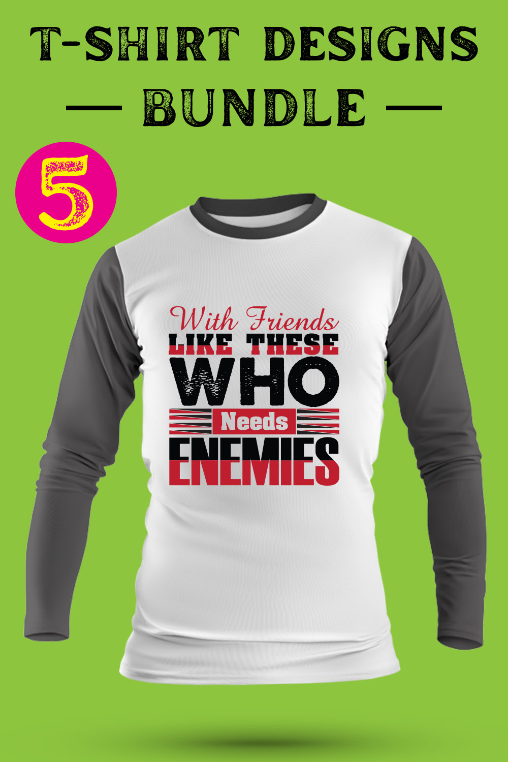 Best Friend T Shirt Designs Bundle pinterest preview image.