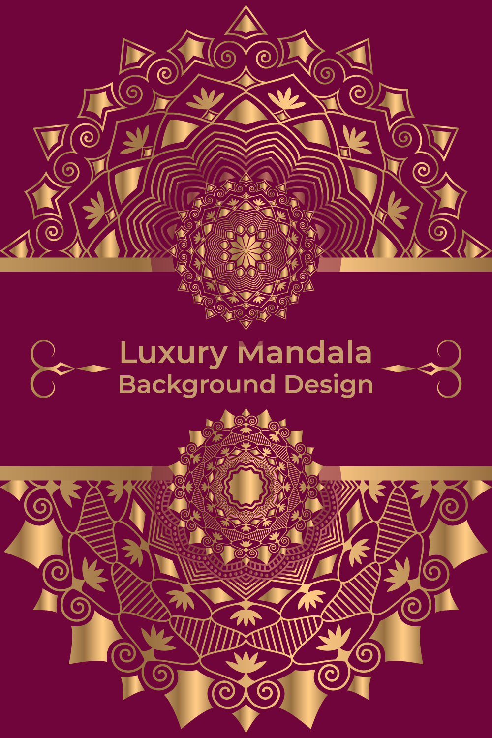 02 Luxury Mandala Background pinterest preview image.