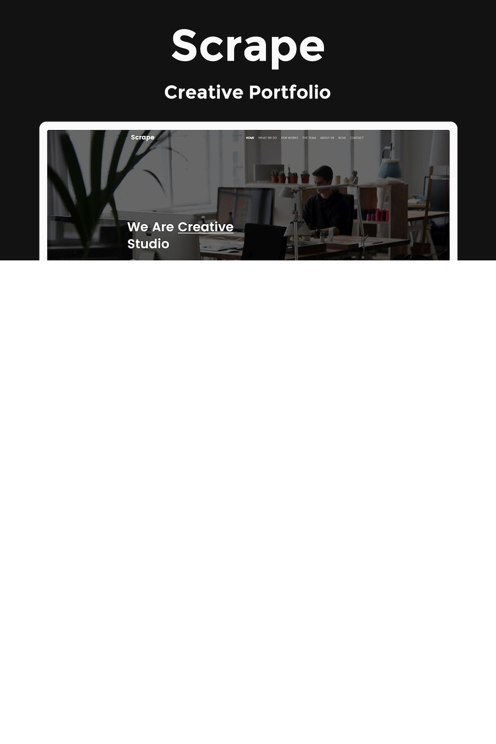 Scrape Creative Portfolio HTML Template pinterest preview image.