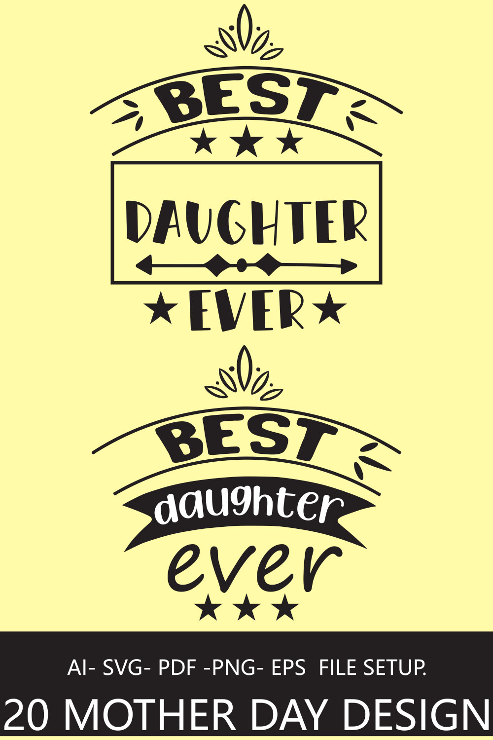 Mother Day SVG BUNDLE pinterest preview image.