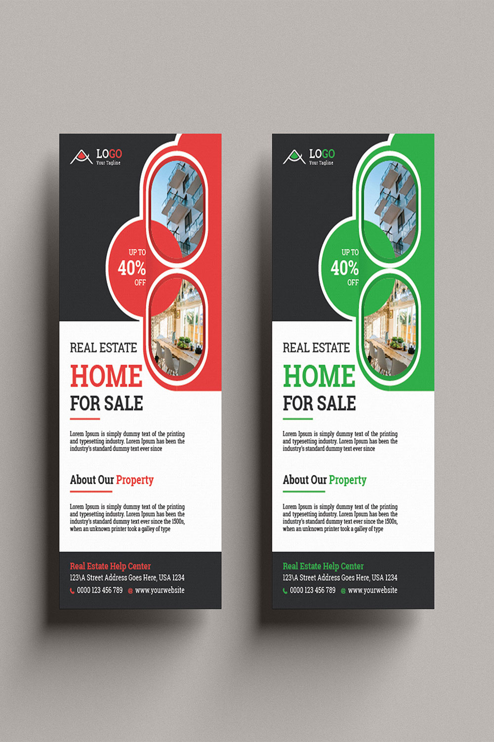 real estate rack card template pinterest preview image.