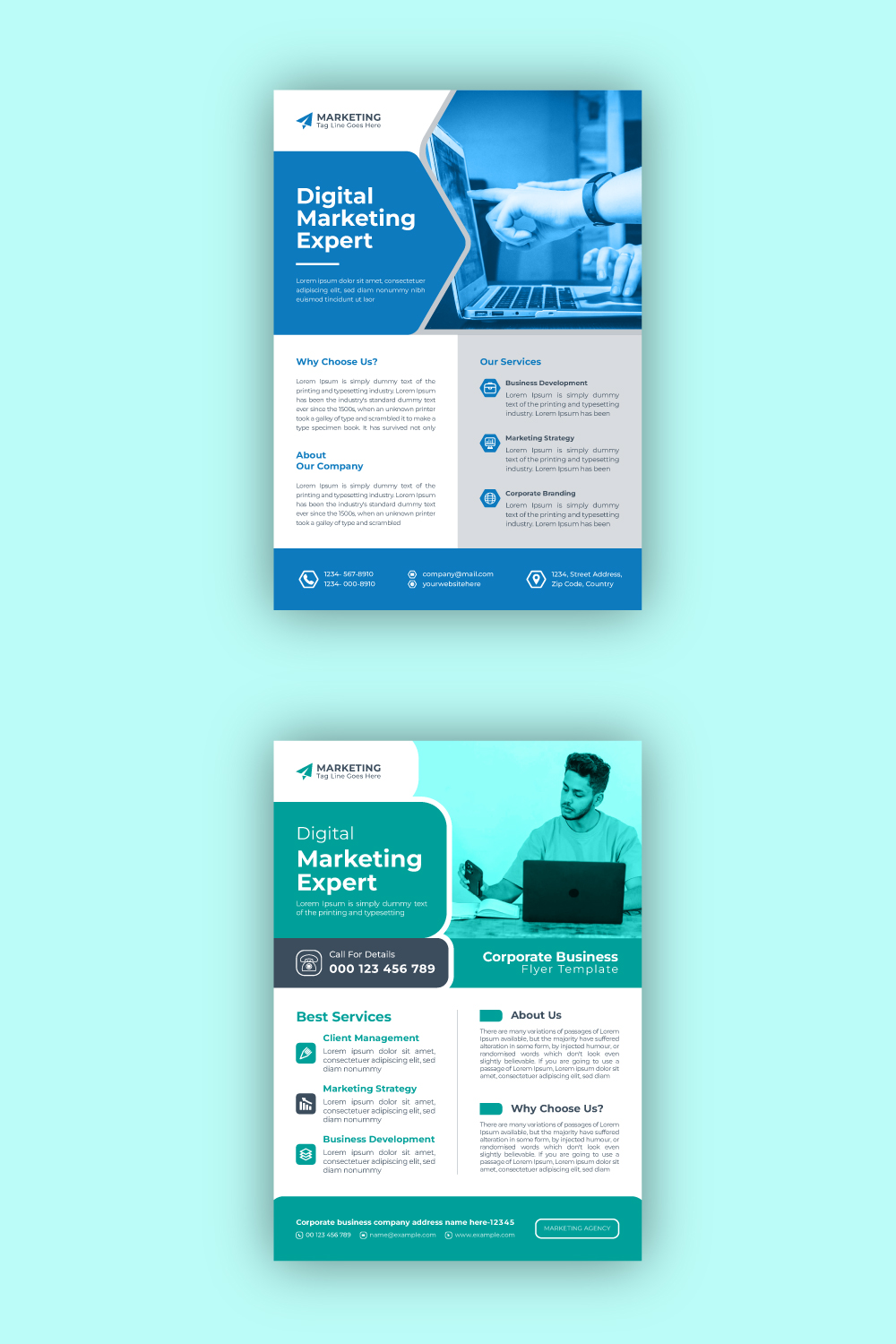 02 corporate business flyer templates pinterest preview image.