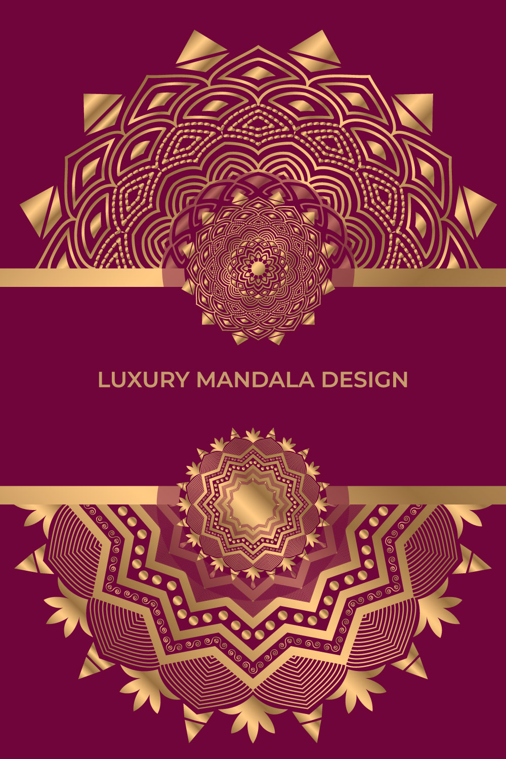 02 Luxury Mandala Design pinterest preview image.