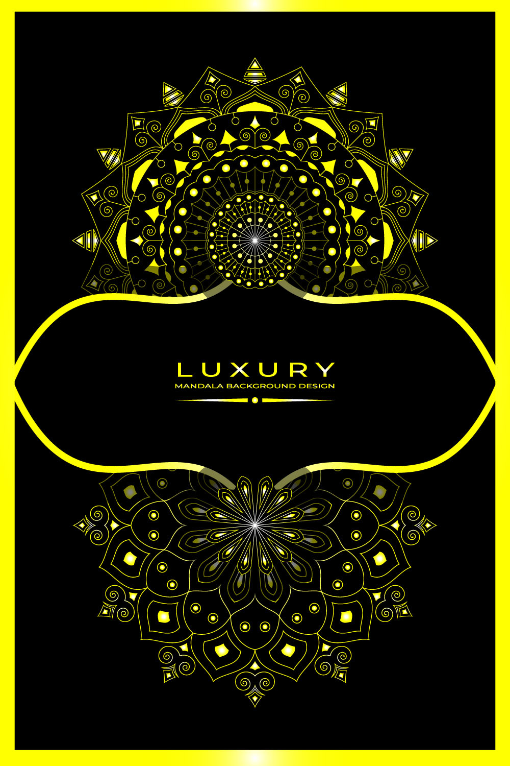 02 Luxury Mandala Background Design pinterest preview image.