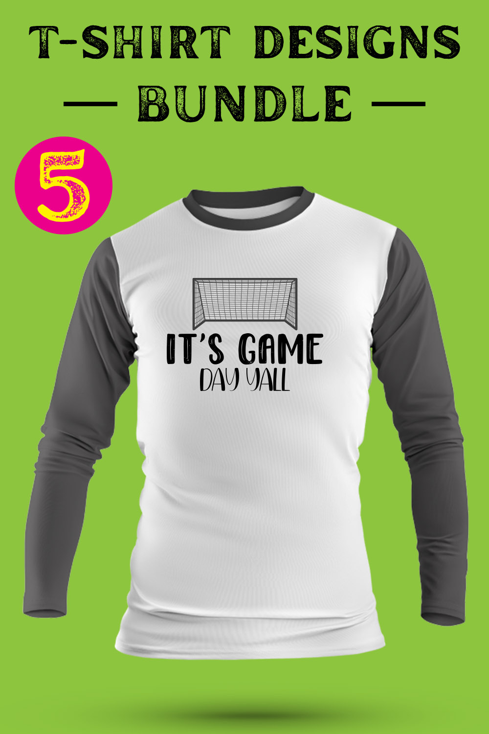 American Football Day T Shirt Designs Bundle voli-12 pinterest preview image.