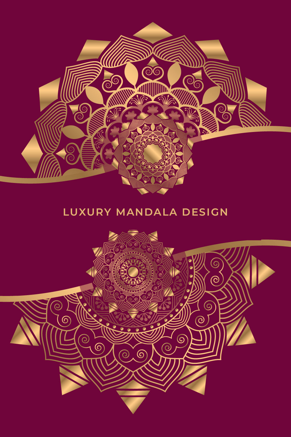 02 Luxury Mandala Design pinterest preview image.