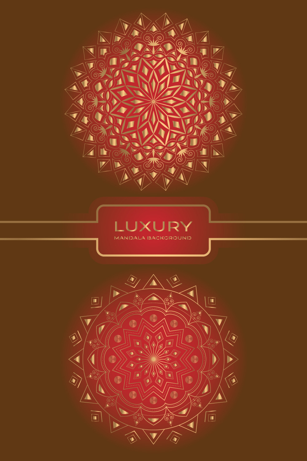 02 Luxury Mandala Background pinterest preview image.