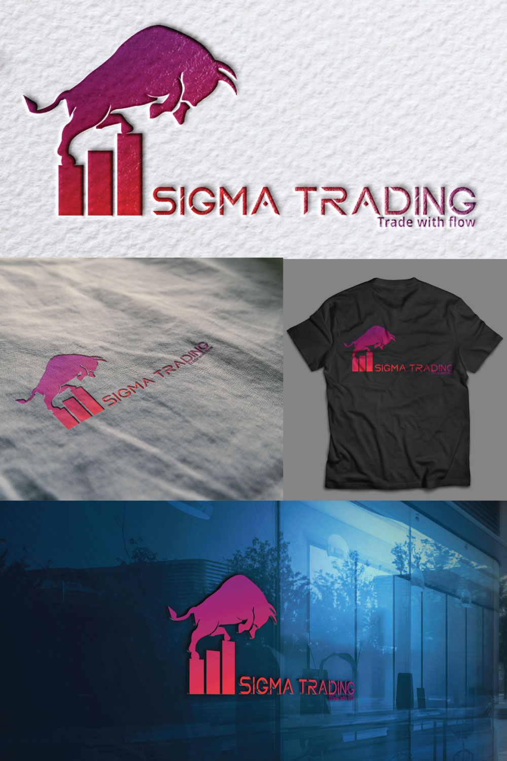 Trading logo for your company (Sigma trading) pinterest preview image.