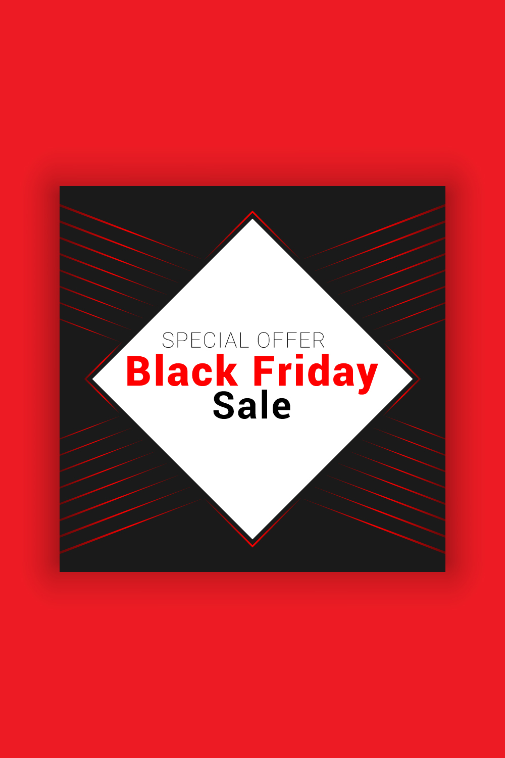 Black Friday Social Media Post Template Bundle pinterest preview image.