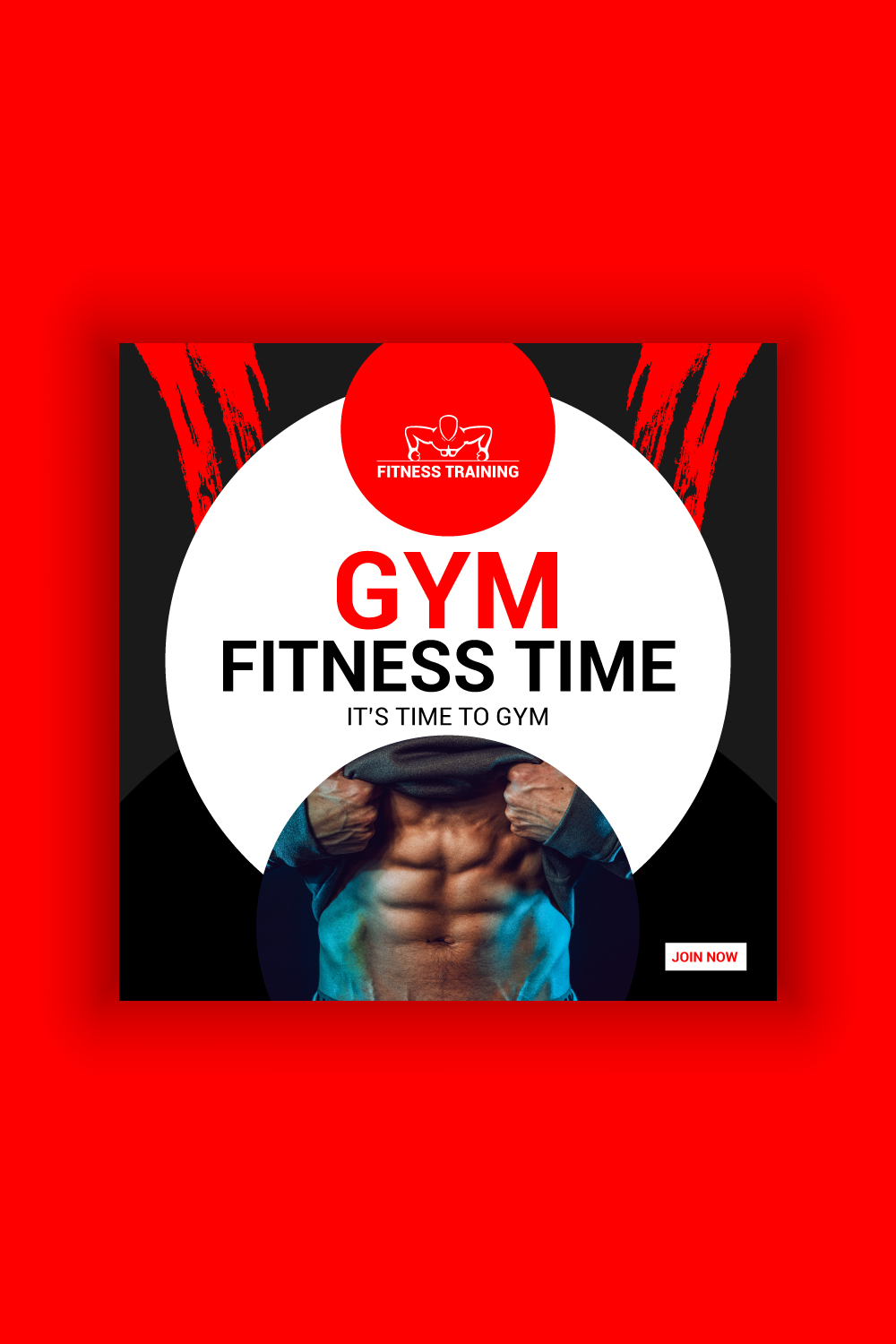 Gym Social Media Post Template Bundle pinterest preview image.