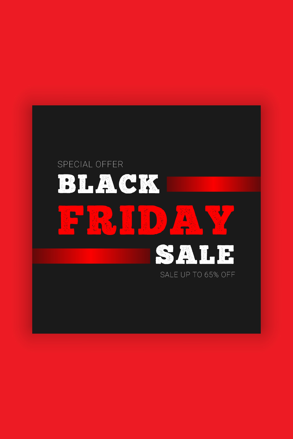 Black Friday Social Media Post Template Bundle pinterest preview image.