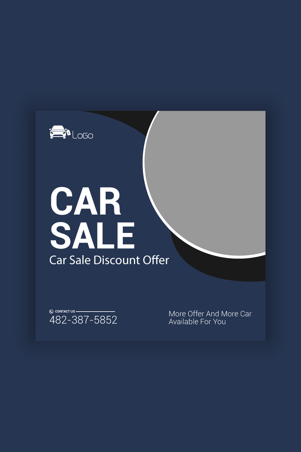 Car Sale Social Media Post Template Bundle pinterest preview image.