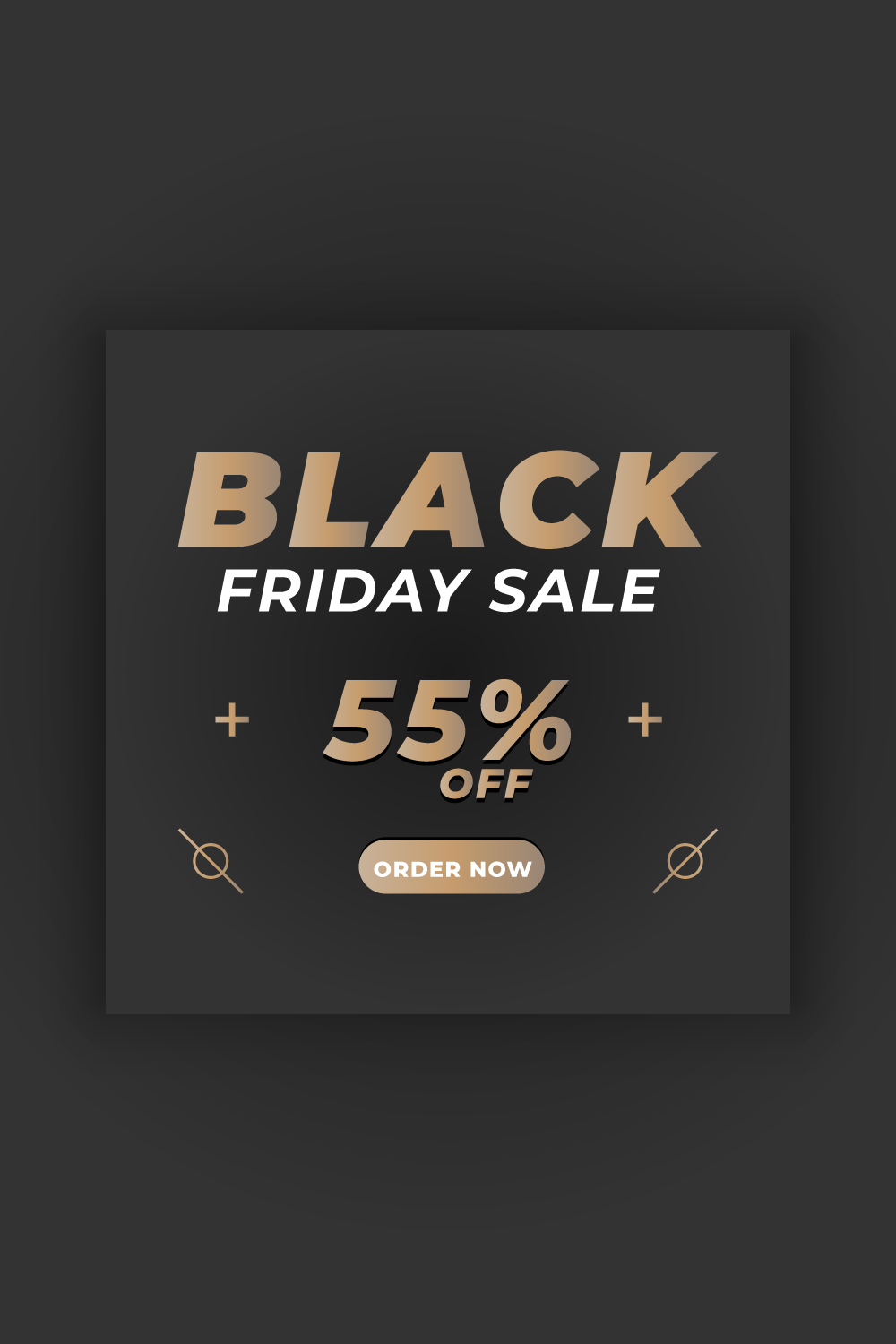 Black Friday Social Media Post Template Bundle pinterest preview image.