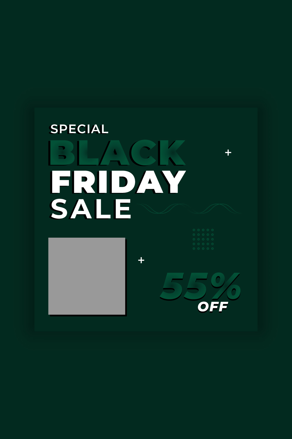 Black Friday Social Media Post Template Bundle pinterest preview image.