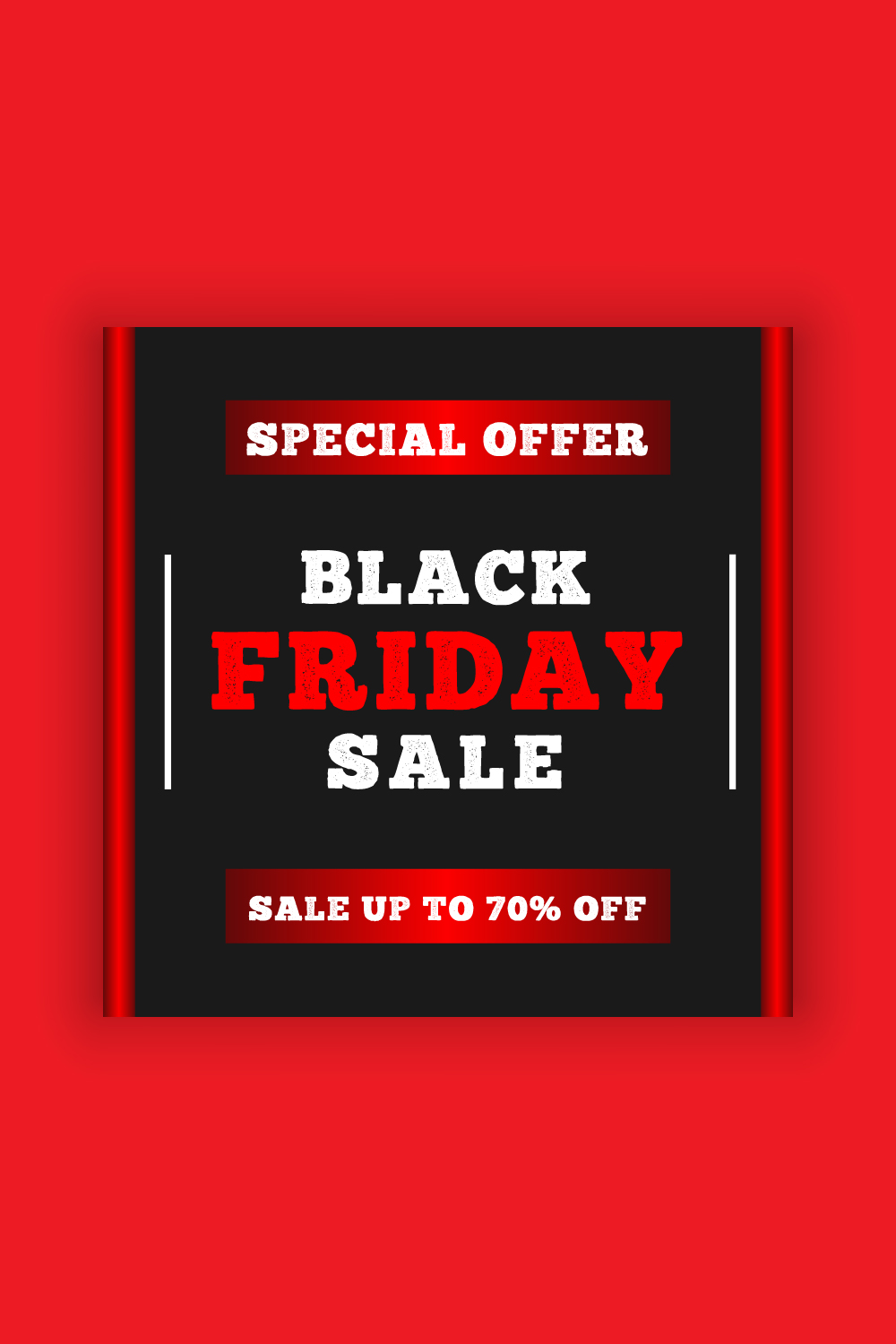 Black Friday Social Media Post Template Bundle pinterest preview image.