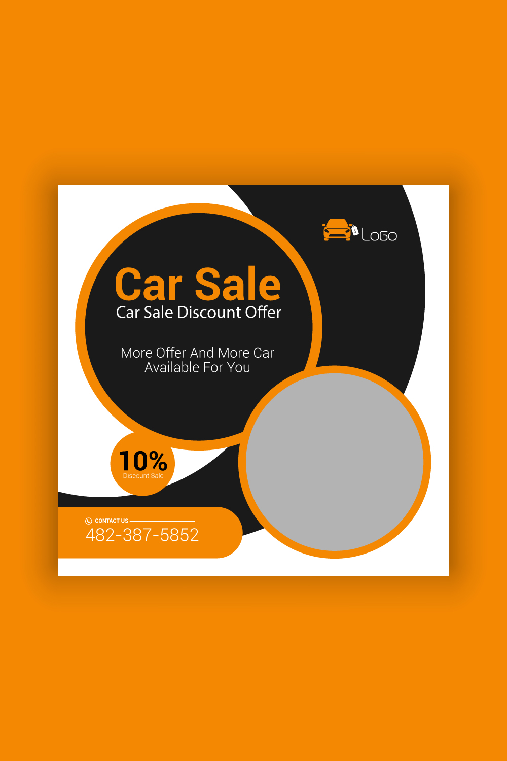 Car Sale Social Media Post Template Bundle pinterest preview image.