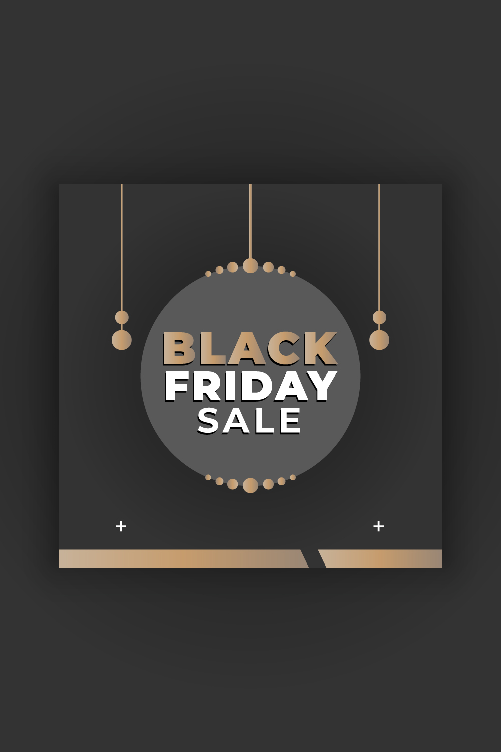 Black Friday Social Media Post Template Bundle pinterest preview image.