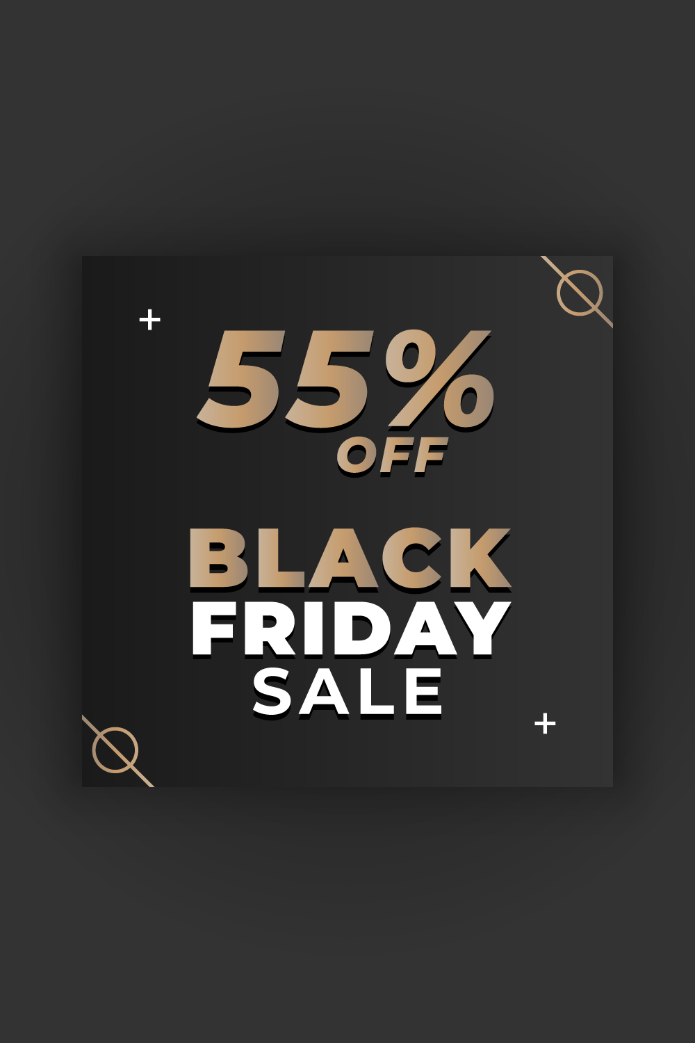 Black Friday Social Media Post Template Bundle pinterest preview image.