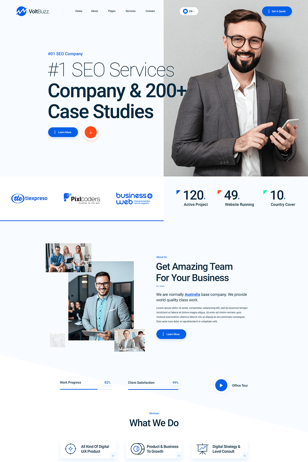 SEO & Digital Marketing Agency HTML Template pinterest preview image.