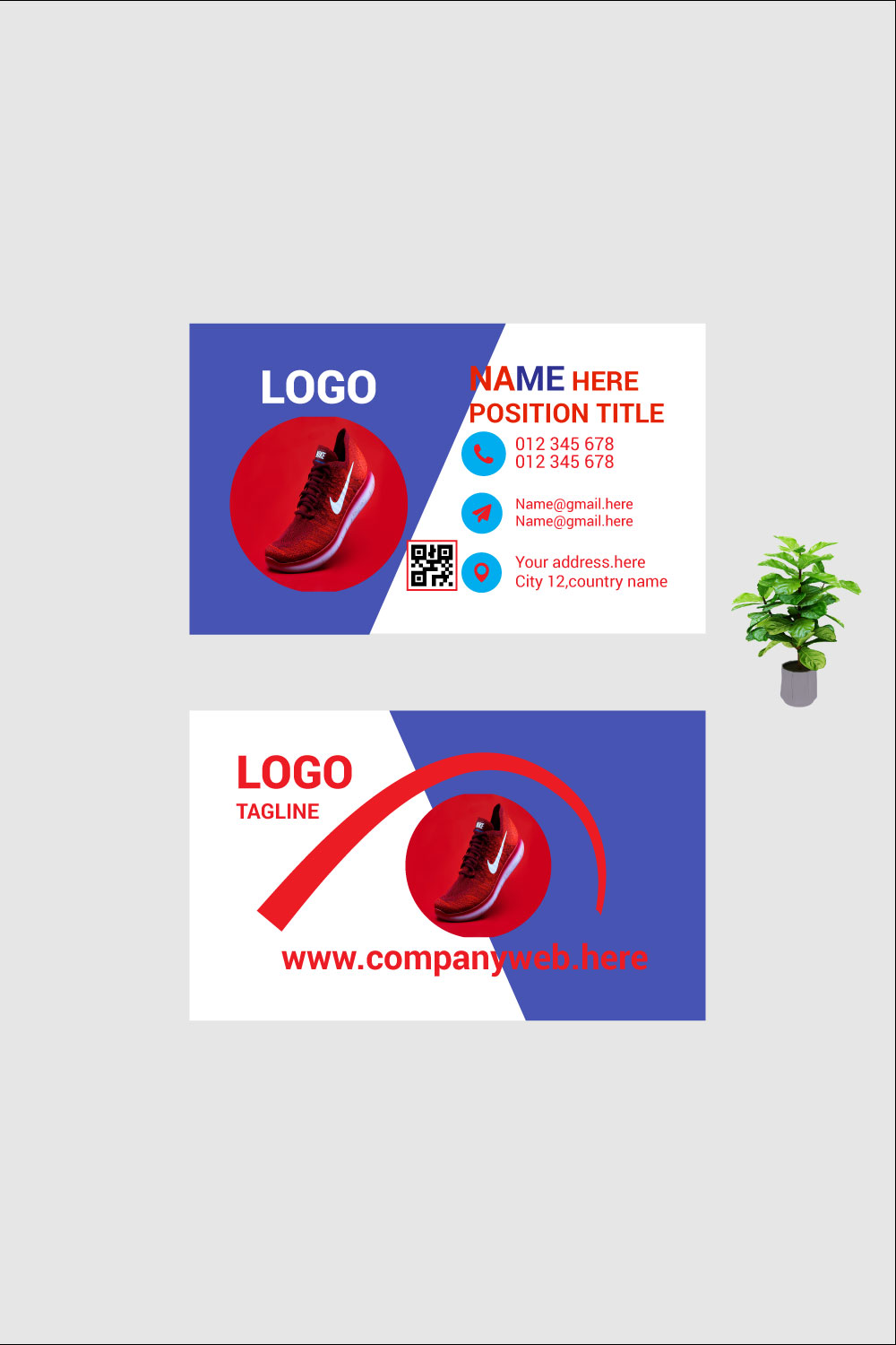 Modern and creative Business card design template  Professional Business Card Design  pinterest preview image.