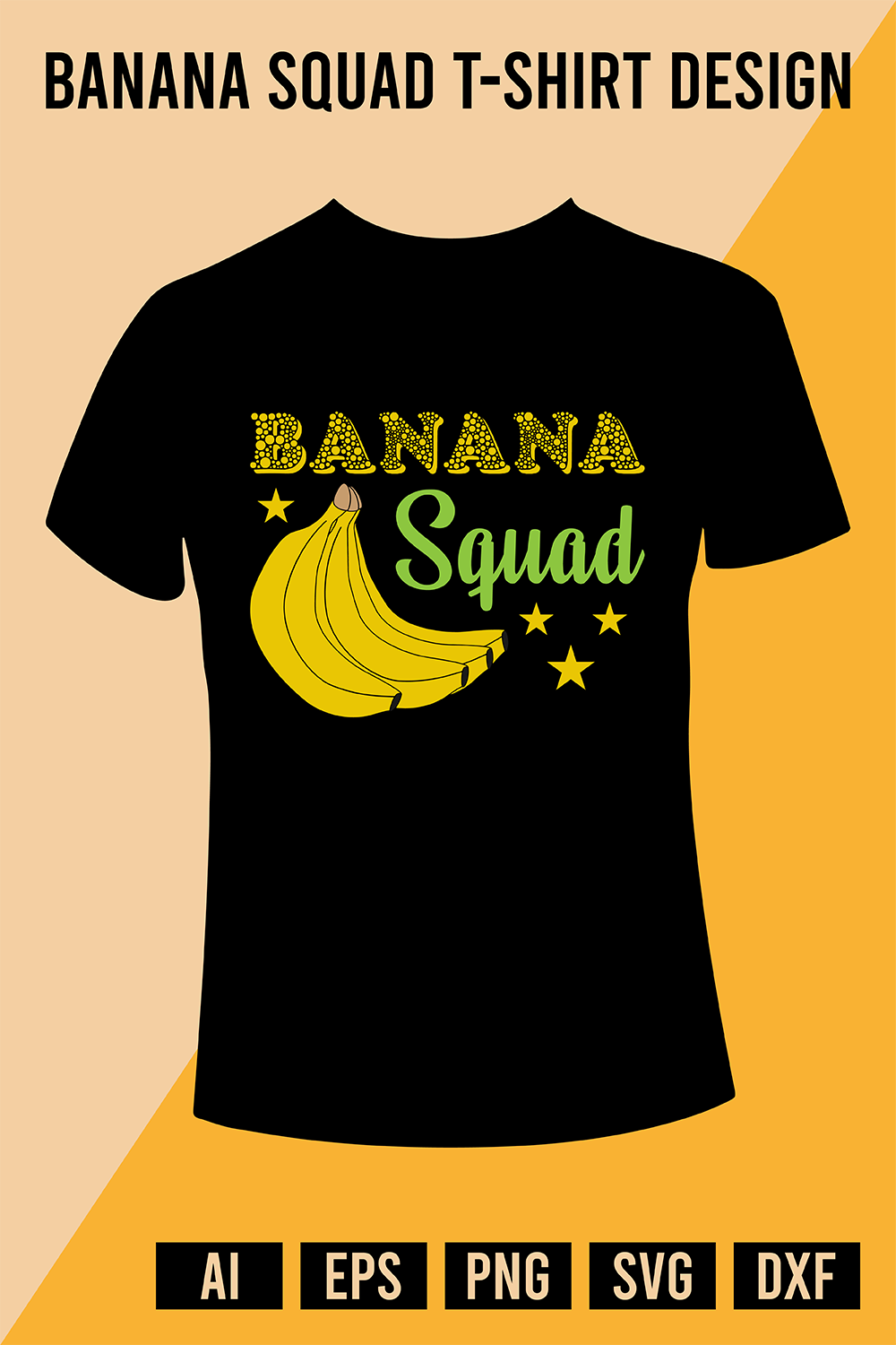 Banana Squad T-Shirt Design pinterest preview image.