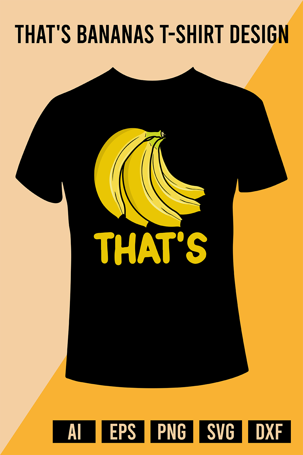That's Bananas T-Shirt Design pinterest preview image.