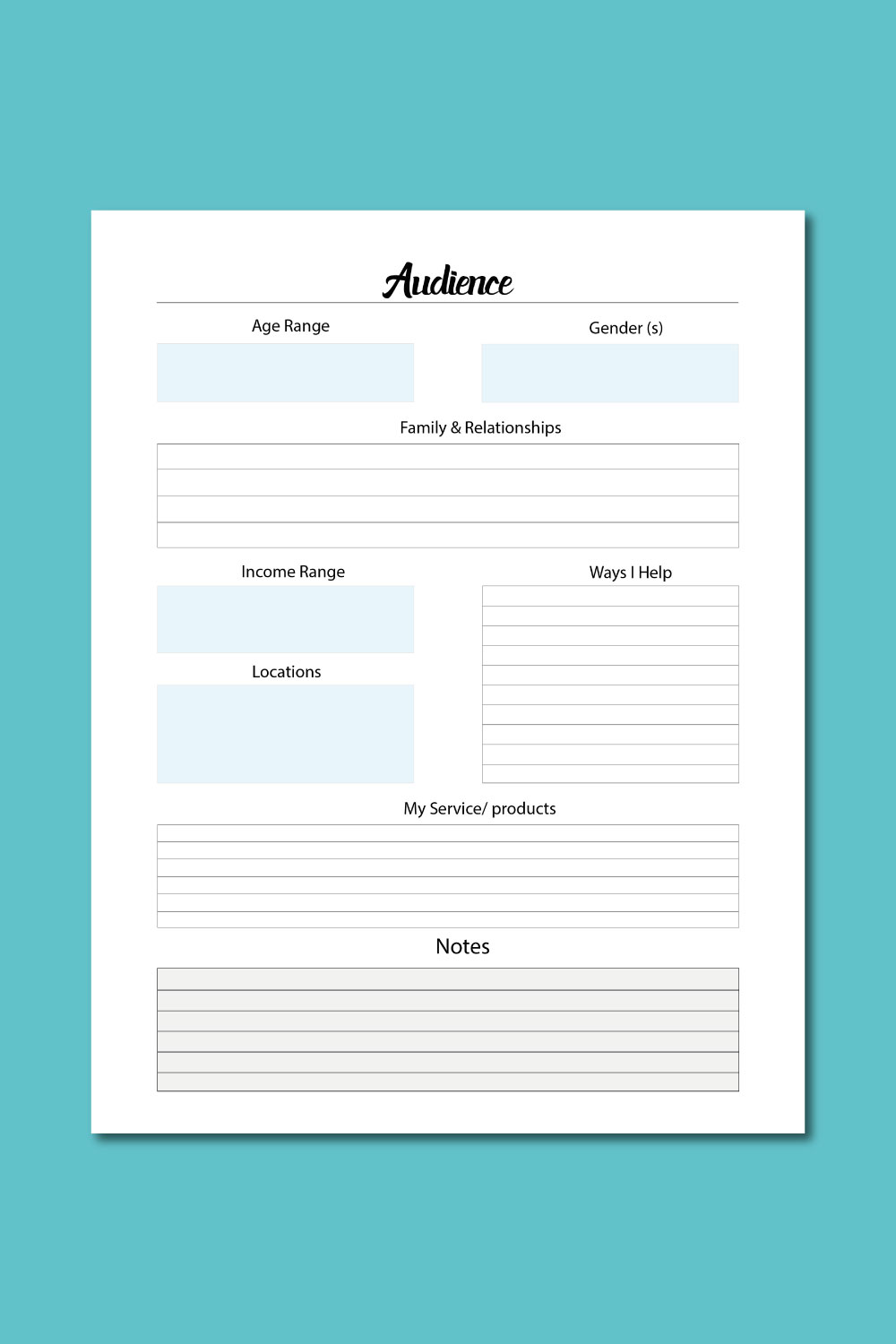 Audience Logbook - KDP Interiors pinterest preview image.