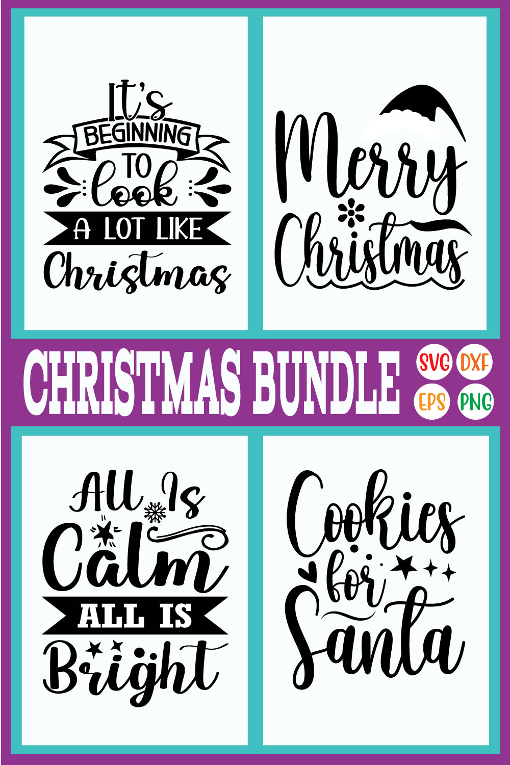 Funny Christmas Svg Design Vol78 pinterest preview image.