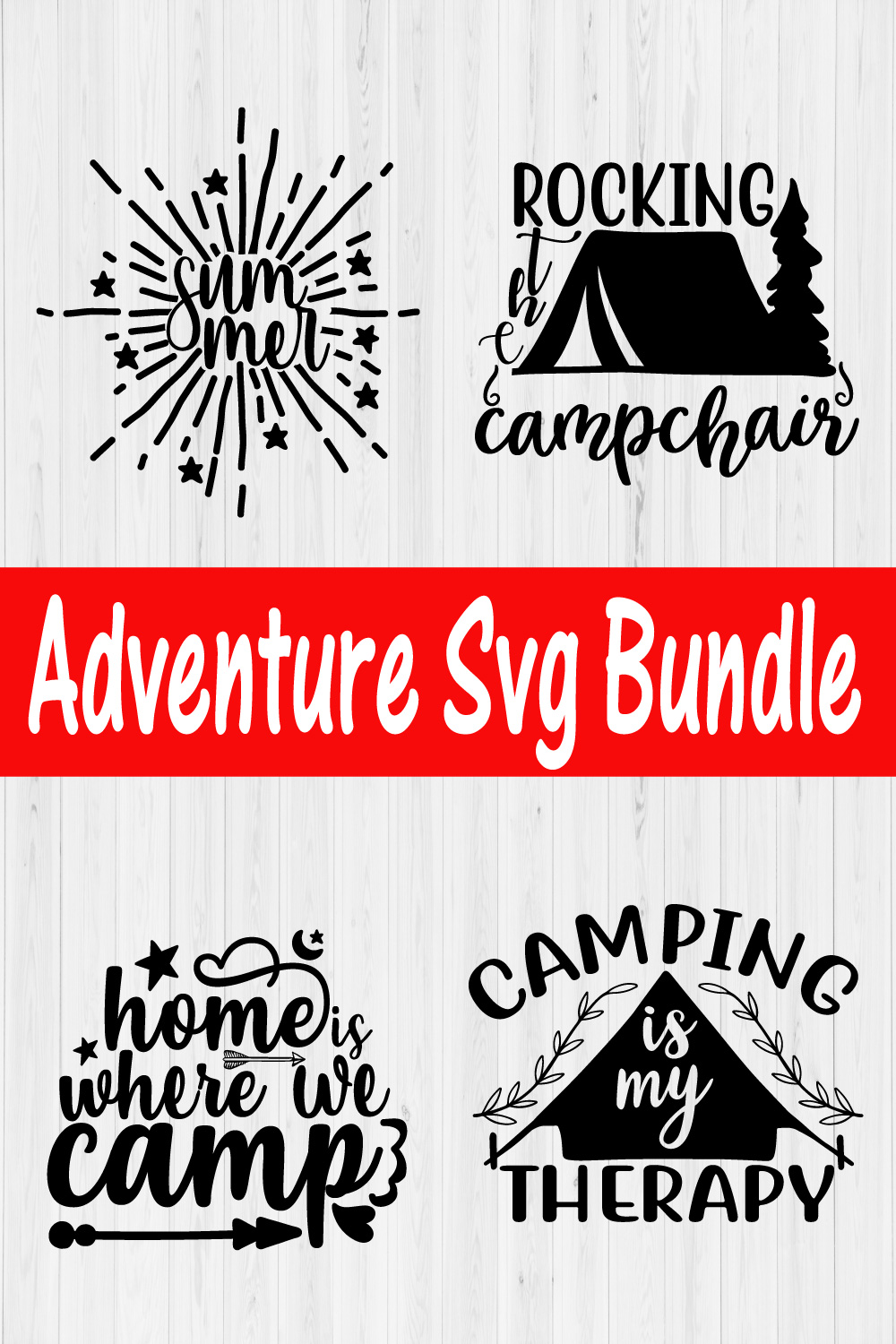 Adventure Svg Design Bundle Vol9 pinterest preview image.