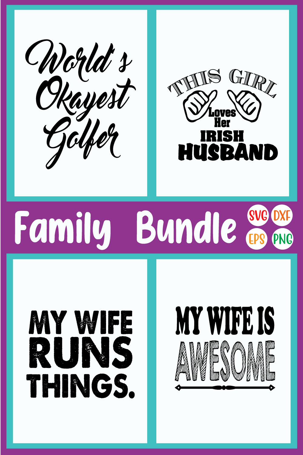 Family Custom Designs Bundle Vol22 pinterest preview image.