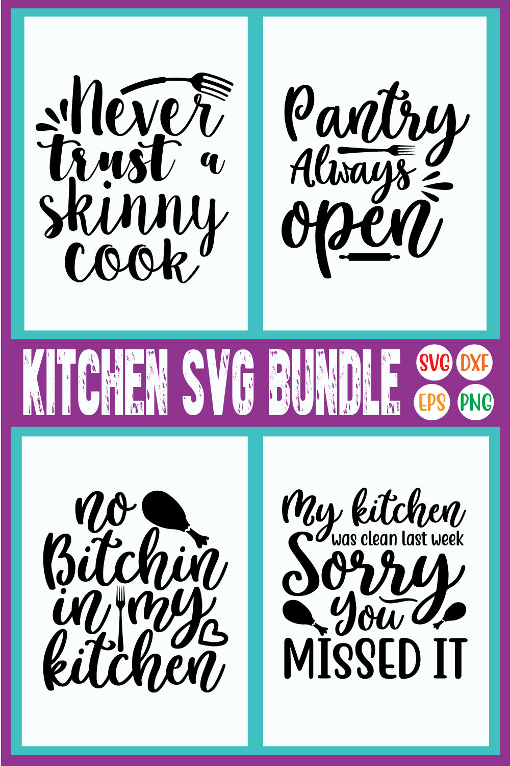 Kitchen Svg Design Bundle Vol1 pinterest preview image.