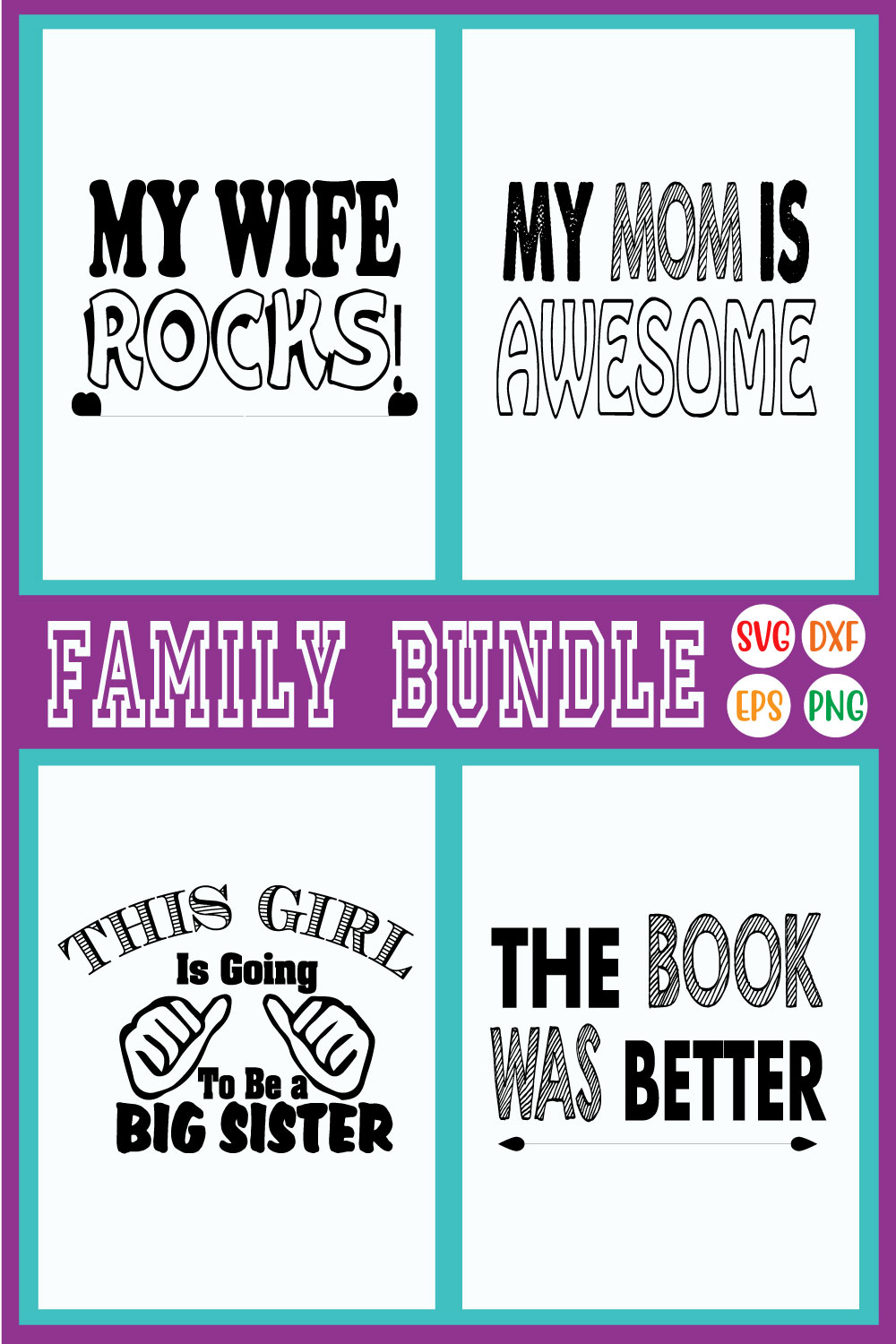 Family Designs Bundle Vol20 pinterest preview image.