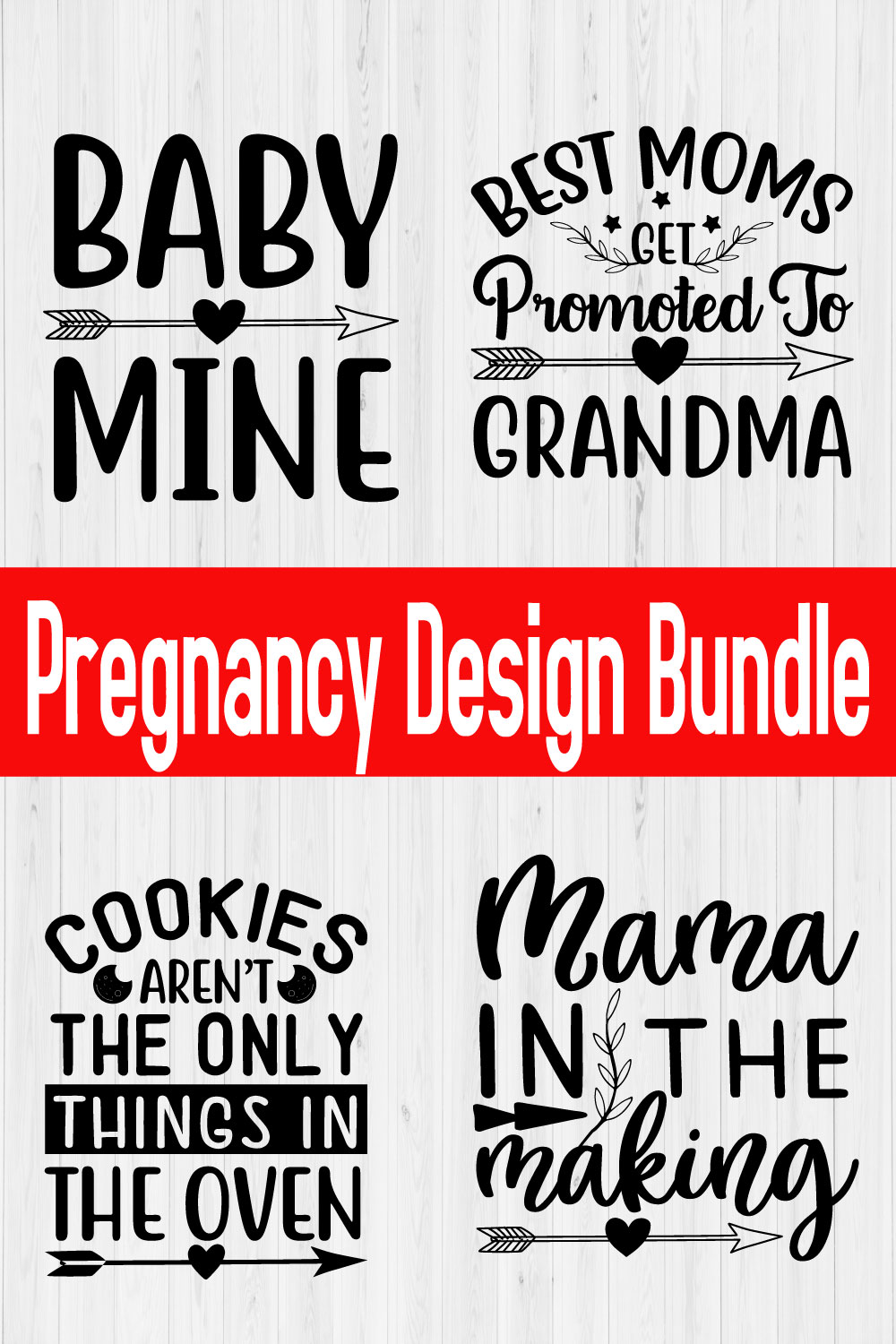 Pregnancy T-shirt Designs Vol9 pinterest preview image.